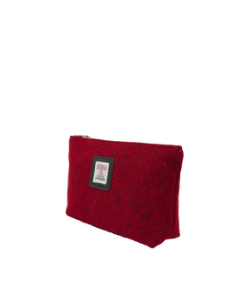 Harris Tweed Cosmetic Bag - 211 (Brown Leather)