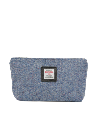 Harris Tweed Cosmetic Bag - 228 (Black Leather)