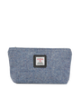Harris Tweed Cosmetic Bag - 228 (Black Leather)