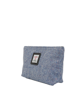 Harris Tweed Cosmetic Bag 228 (Black Leather)