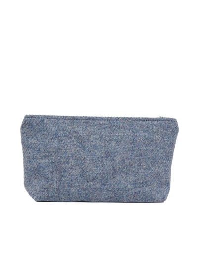 Harris Tweed Cosmetic Bag - 228 (Black Leather)