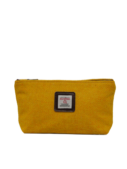 Harris Tweed Cosmetic Bag 233 (Brown Leather)