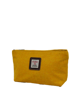 Harris Tweed Cosmetic Bag 233 (Brown Leather)