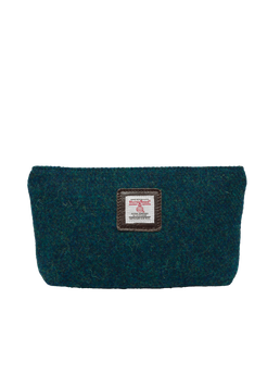 Harris Tweed Cosmetic Bag - 334 (Brown Leather)
