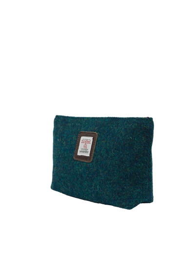 Harris Tweed Cosmetic Bag - 334 (Brown Leather)