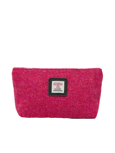 Harris Tweed Cosmetic Bag - 349 (Black Leather)
