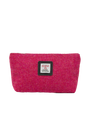 Harris Tweed Cosmetic Bag - 349 (Black Leather)