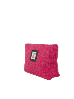 Harris Tweed Cosmetic Bag 349 (Black Leather)