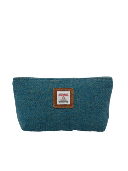 Harris Tweed Cosmetic Bag 350 (Tan Leather)