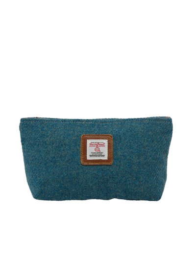 Harris Tweed Cosmetic Bag - 350 (Tan Leather)