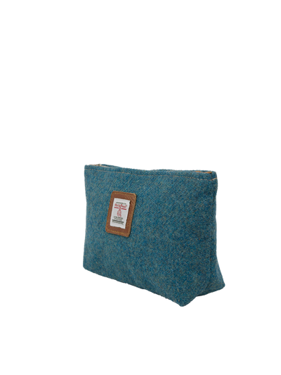 Harris Tweed Cosmetic Bag - 350 (Tan Leather)