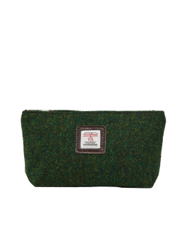 Harris Tweed Cosmetic Bag - 352 (Brown Leather)