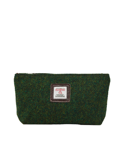 Harris Tweed Cosmetic Bag - 352 (Brown Leather)