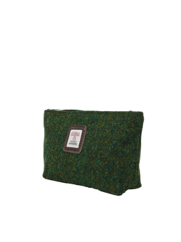 Harris Tweed Cosmetic Bag - 352 (Brown Leather)