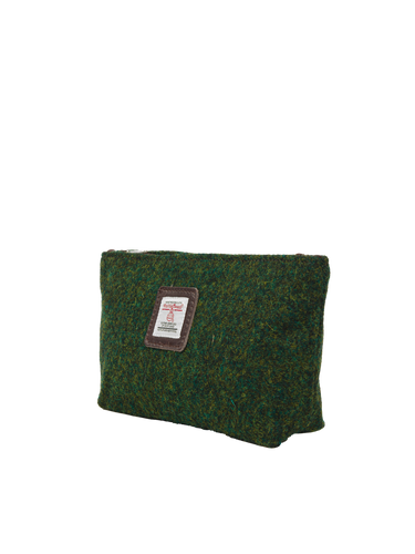 Harris Tweed Cosmetic Bag - 352 (Brown Leather)