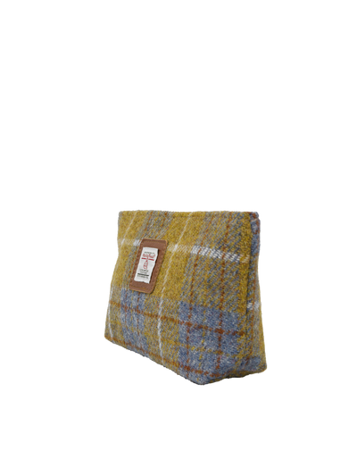 Harris Tweed Cosmetic Bag - A0102 (Tan Leather)
