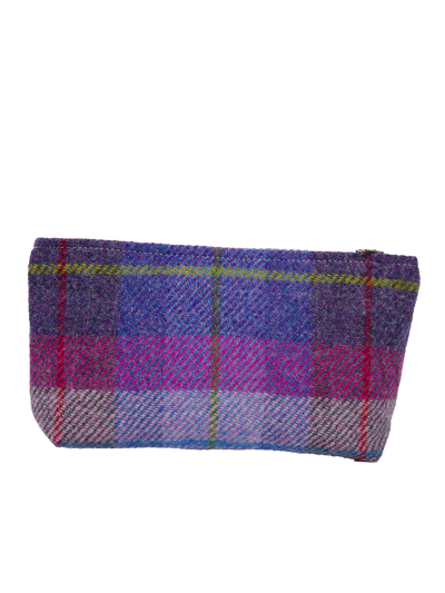 Harris Tweed Cosmetic Bag - A0114 (Tan Leather)
