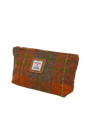 Harris Tweed Cosmetic Bag - A0124 (Tan Leather)