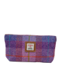 Harris Tweed Cosmetic Bag - A0167 (Tan Leather)