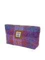Harris Tweed Cosmetic Bag - A0167 (Tan Leather)