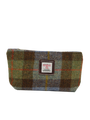 Harris Tweed Cosmetic Bag - A017 (Brown Leather)