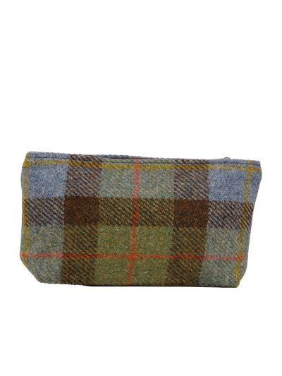 Harris Tweed Cosmetic Bag - A017 (Brown Leather)