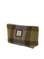 Harris Tweed Cosmetic Bag - A017 (Brown Leather)