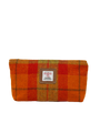 Harris Tweed Cosmetic Bag - A0196 (Tan Leather)