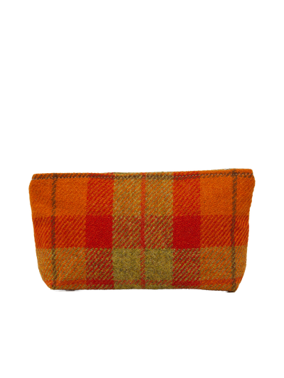 Harris Tweed Cosmetic Bag - A0196 (Tan Leather)