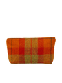 Harris Tweed Cosmetic Bag - A0196 (Tan Leather)