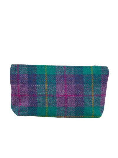 Harris Tweed Cosmetic Bag - A0222 (Tan Leather)
