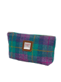 Harris Tweed Cosmetic Bag - A0222 (Tan Leather)