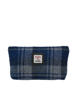 Harris Tweed Cosmetic Bag A0237 (Black Leather)