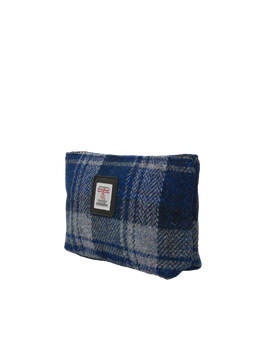 Harris Tweed Cosmetic Bag A0237 (Black Leather)