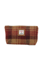 Harris Tweed Cosmetic Bag - A0238 (Tan Leather)
