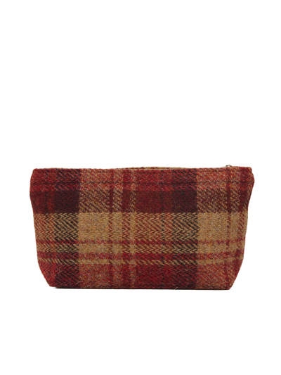 Harris Tweed Cosmetic Bag - A0238 (Tan Leather)