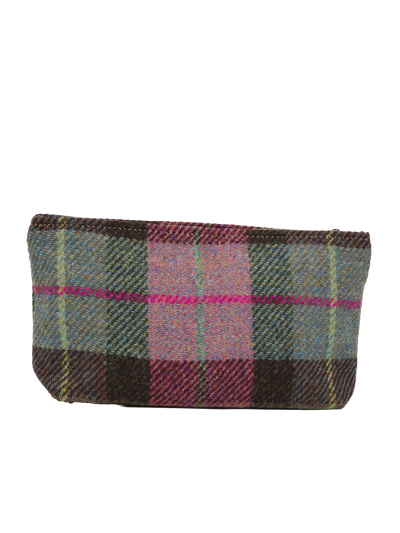 Harris Tweed Cosmetic Bag - A0254 (Tan Leather)