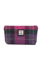 Harris Tweed Cosmetic Bag - A0257 (Black Leather)