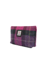 Harris Tweed Cosmetic Bag - A0257 (Black Leather)