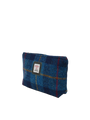 Harris Tweed Cosmetic Bag - A075 (Black Leather)