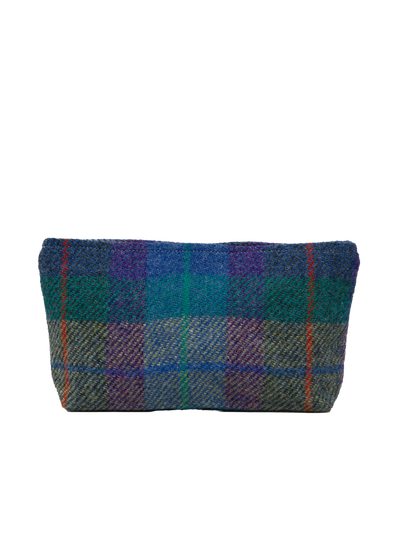 Harris Tweed Cosmetic Bag - A085 (Tan Leather)