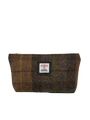 Harris Tweed Cosmetic Bag - A086 (Black Leather)