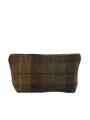 Harris Tweed Cosmetic Bag - A086 (Black Leather)