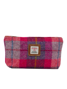 Harris Tweed Cosmetic Bag - A088 (Tan Leather)