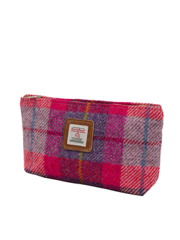 Harris Tweed Cosmetic Bag - A088 (Tan Leather)