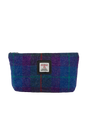 Harris Tweed Cosmetic Bag - A089 (Black Leather)