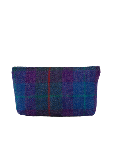 Harris Tweed Cosmetic Bag - A089 (Black Leather)