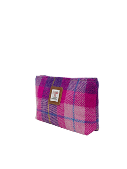 Harris Tweed Cosmetic Bag - A090 (Tan Leather)