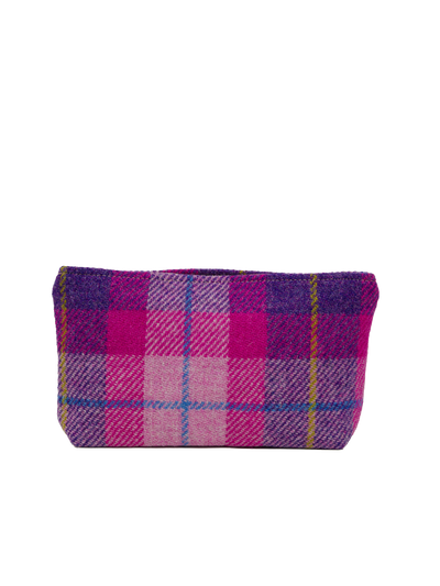 Harris Tweed Cosmetic Bag - A090 (Tan Leather)