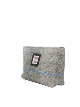 Harris Tweed Cosmetic Bag A095 (Black Leather)